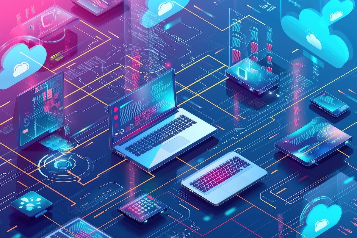 Illustration of various connected devices